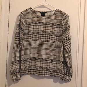 AX Armani Black and white blouse barely worn
